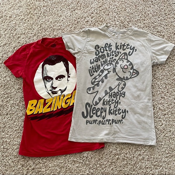The Big Band Theory T-shirts set of 2 Size S - Picture 1 of 7
